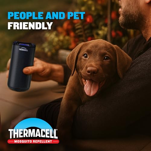 Thermacell Patio Shield Mosquito Repeller (2-Pack Bundle); Includes 24-Hour Refill & 6 Repellent Mats; Highly Effective Mosquito Repellent for Patio; Bug Spray Alternative - color: Graphite 2pack
