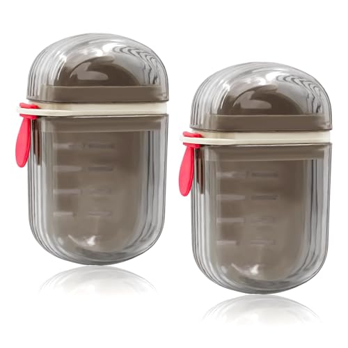 Travel Soap Case Portable Set of 2 - Leakresistant and Waterproof Small Soap Containers with Lid for Bathroom, Shower, Gym, or Travel - Efficient Drainage Design Keeps Soap Dry and Secure
