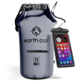 Earth Pak Waterproof Dry Bag with Zippered Pocket - Waterproof Dry Bag Backpack Keeps Gear Dry - color: Gray, size: 10L
