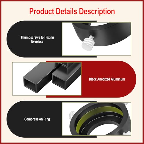 Astromania Universal Camera Photo Eyepiece Adapter 52-59mm with T2 Thread - size: Eyepiece Adapter 52 - 59mm