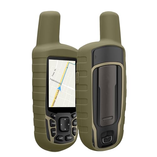 kwmobile Silicone Case for Garmin GPSMAP 65/62 / 62S / 62SC Case - Protective Cover for GPS Handheld - Anti-Slip Outdoor Sleeve in Green - color: green