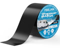 PAULINN RV Camper Roofing Repair Sealant Tape Black, 4 Inch X 50 Foot Natural Rubber Roof Sealing Tape, UV & Weatherproof Roof Seal Tape for RV Camper Trailer Boat Sealing Leak Repair - style: 4in*50ft, Black