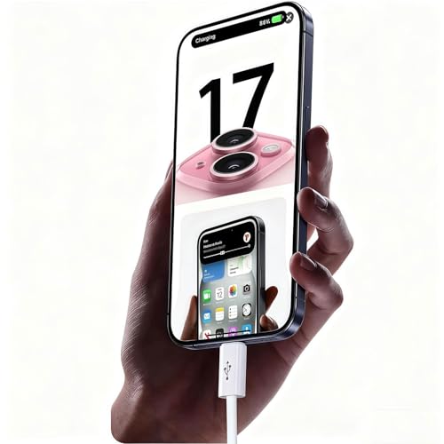 6FT USB C Apple TV Remote Cable for Apple TV Remote (3rd Gen), 4th Gen, Siri Remote (3rd Gen), 4K Remote (3rd Gen), iPhone 17 16 15, 17/16/15 Pro Max,17Air, 16 15 Plus Car Charger Cable Replacement - color: White, size: 6FT, style: USB A to USB C (for 17/