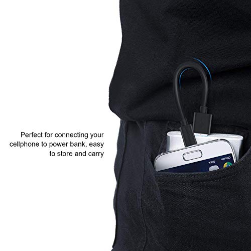 CableCreation Micro USB Charging Cable 6 inch, Short USB to Micro USB Cable - color: Black ABS, size: 0.5FT