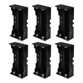 6pcs 18650 Battery Case Holder 2 Slots X 3.7V 18650 Battery Storage Box, in Parallel Black Plastic Batteries Clip Box with Pin for DIY Parallel or Series Circuit PCB Projects - color: 6pcs 18650 Battery Case Holder 2 Slots
