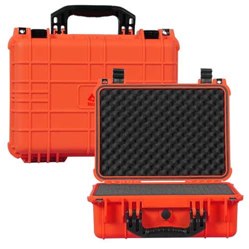 Jack Boss Waterproof Hard Camera Case with Pre-cut Foam,Orange - color: ORANGE, size: 16x12.8x6.8 in