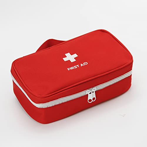 Portable Empty First Aid Kit Bag, Travel Medicine Pouch, Small Medical Bag (2 Pieces Blue) - color: 2 Pieces Blue