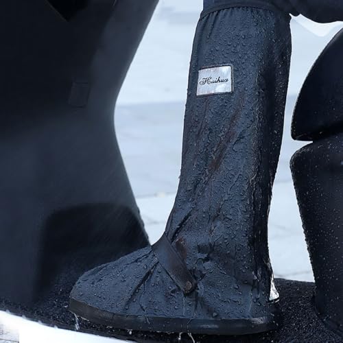 USHTH Black Waterproof Rain Boot Shoe Cover with Reflector (1 Pair) - size: XX-Large
