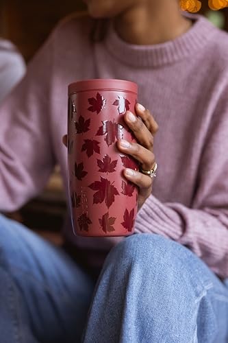 Simple Modern Halloween Travel Coffee Mug 360° Lid | 16oz | Leaves - color: Autumn Maple, style: Coffee Tumbler