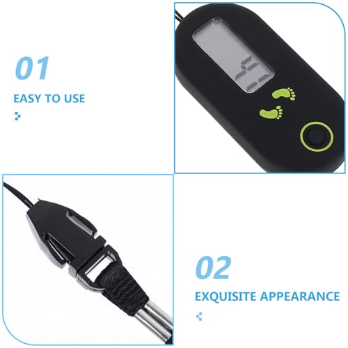 TOYANDONA 3D Accurate Step Counter: Mini Clip On Digital Pedometer with Clip and Lanyard Portable Electronic Fitness Tracker for Men Women Walking Running