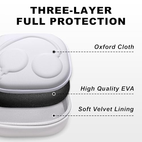 Hard Case for Bose QuietComfort, QC, QC 45 Headphone, White | Compatible with Bose QC Ultra, QC 35, QC 35 II, QC45 SE, QC SE Over Ear Noise Cancelling Headphones, Travel Storage Bag - color: White