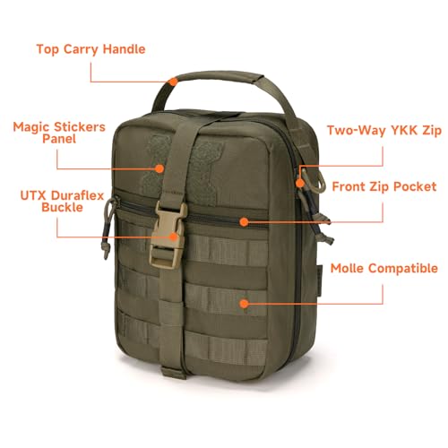 EXCELLENT ELITE SPANKER Rip Away Tactical Medical Pouch First Aid IFAK Pouch Utility EMT Pouch - color: Ranger Green