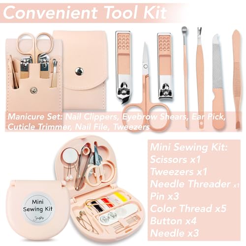Women's Emergency Kit for Weddings 29 Essential Items for Brides Daily Use All in One Travel Kit Personal Care Survival Set for Team Bride - style: Princess Pink