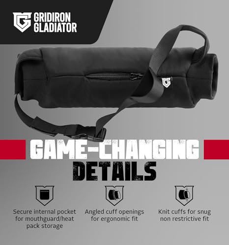 Football Handwarmer Pouch for Adults - Tactical Hand Muff Warmer - Warming Pouch for Cold Weather - color: Black