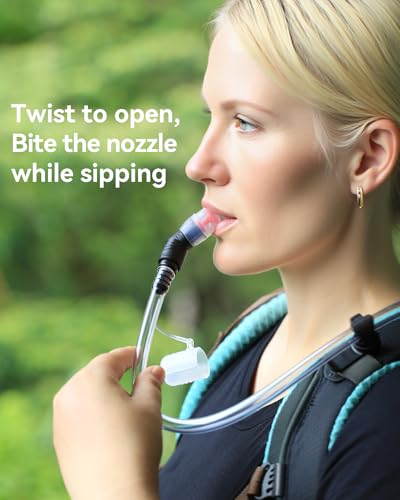 Switch Bite Valve Tube Nozzle Replacement Kit, Compatible with Hydration Packs - style: 2 Pack, Bite Valve & Magnetic Clip