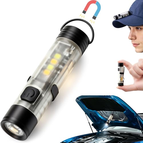 Mini EDC Rechargeable Keychain Flashlight Stocking Stuffers for Men