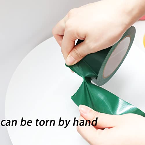 QILIMA Dark Green Duct Tape, Waterproof Duct Cloth Fabric, Professional Grade Duct Tape for Photographers,Repairs, DIY, Crafts, Indoor Outdoor Use,2 Inch X 28 Yards, Green - color: Green
