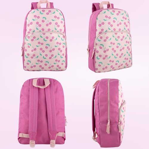 Trail maker Classic 17 inch Backpacks with Adjustable Padded Straps | School Backpacks for Girls, Boys - color: Cheerful Cherries