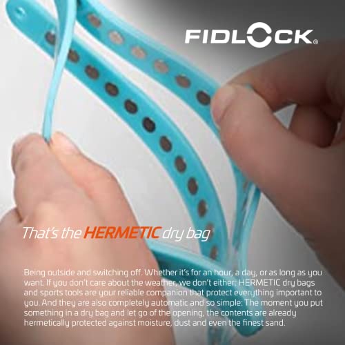 FIDLOCK Hermetic Dry Bag Flexible Magnetic Bag, Medi, Transparent Black - color: Transparent Black, size: Medi