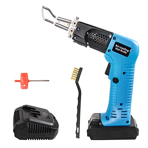 Cordless Electric Fabric Cutter Kit - DC 18V Heated Knife for Cutting Belt, Webbing, Fiber, Cloth, Rope, Rubber, KT Board, Styrofoam, EPS