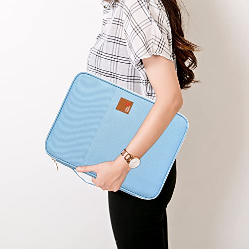 Lanola A4 Document Bags Portfolio Waterproof Business File Holder Travel Gear Organizer Electronics Accessories Bag - color: Light Blue