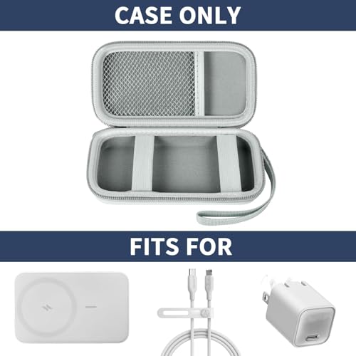 Power Bank Case for Anker MagGo 633/622/621/321 Portable Charger, Box Only - color: Pale Gray, size: Medium