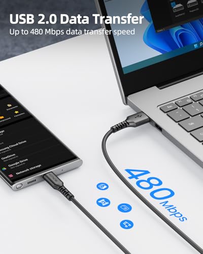 1.5ft USB C Cable 3Pack, 18 inches USB A to USB C Cable 3A Fast Charging Short USB-C Cable Type C Cord for iPhone 17 16 15 Pro/Max Samsung Galaxy S25 S24 S23 - size: 1.5FT