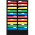 Essex Wares - 20 Pocket File Folder Pocket Chart, Black, 28" W x 46" T | Versatile Wall Hanging File Folder Organizer for Classrooms, Offices, Home, and More - Wall Folder Organizer - size: 20 Pocket
