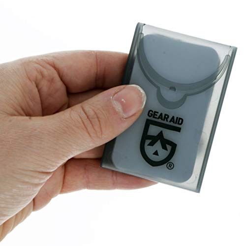 GEAR AID Tenacious Tape Mini Patches with Peel-and-Stick Adhesive to Fix Holes and Tears in Winter Gear, Down Puffer Jackets, Sleeping Bags, Tents, and Rain Gear, Clear, 1 Pack - color: Clear, style: 1 Pack (6 Patches)
