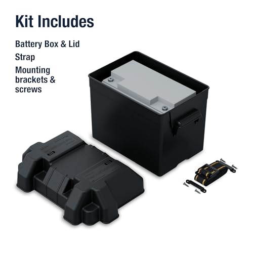 Attwood Group 24 Vented Marine Battery Box | Protects Group 24 batteries with secure vented marine-grade storage - size: Group 24 Batteries, style: PowerGuard 24 - Vented