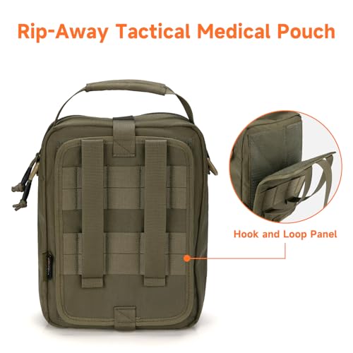 EXCELLENT ELITE SPANKER Rip Away Tactical Medical Pouch First Aid IFAK Pouch Utility EMT Pouch - color: Ranger Green