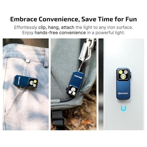 OLIGHT Oclip Pro Rechargeable EDC Clip-on Flashlight, Midnight Blue - color: Midnight Blue