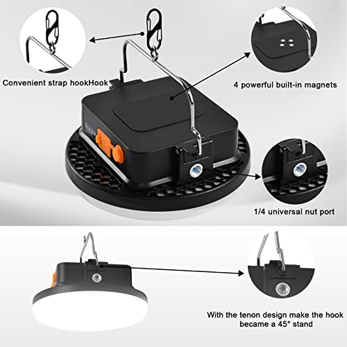 IODOO 10000mAh 30W Rechargeable Camping Light with Remote 3000LM 2700/4000/6500K/RED LED Camping Lantern Portable IP45 Waterproof Tent Lights Power Failur for Parents Christmas Gift - size: 30W (Remote)
