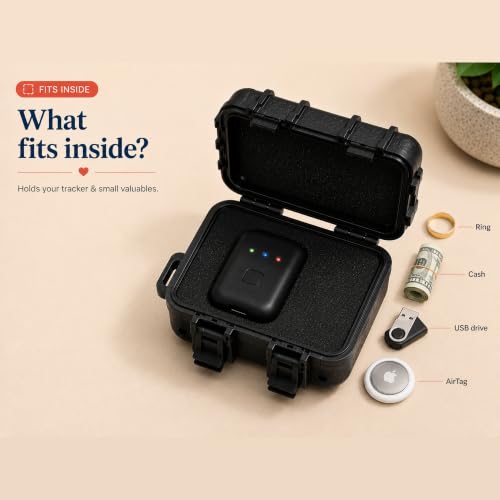 Family1st Weatherproof Magnetic Case for GPS Tracker Device for Vehicles, AirTag, Key Holder Under Vehicles, Weatherproof Heavy Duty Twin Magnets