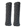 1/4 in × 100 ft Reflective Black Diamond Braided Polypropylene Rope with Non-Woven Core, Multi-Purpose Utility Cord for Clothesline, Camping, Outdoor, DIY, and Home Use (2 Pack, 50ft Each) - size: 1/4" x 100FT, style: Reflective Black