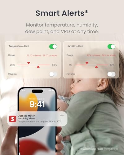 Bluetooth Hygrometer Thermometer, IP65 Indoor Outdoor Humidity Sensor with Remote App Control, Room Temperature Monitor with 394ft Bluetooth Range (Outdoor Meter*3+HubMini) - size: Outdoor Meter*3+HubMini