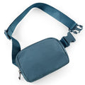 ODODOS Unisex Mini Belt Bag with Adjustable Strap Small Fanny Pack for Workout Running Traveling Hiking, Blue - color: Blue
