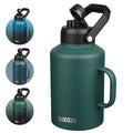 BJPKPK 128oz Stainless Steel Water Bottle, 1 Gallon Insulated Water Jug - color: Army Green, style: 128oz-Side Handle