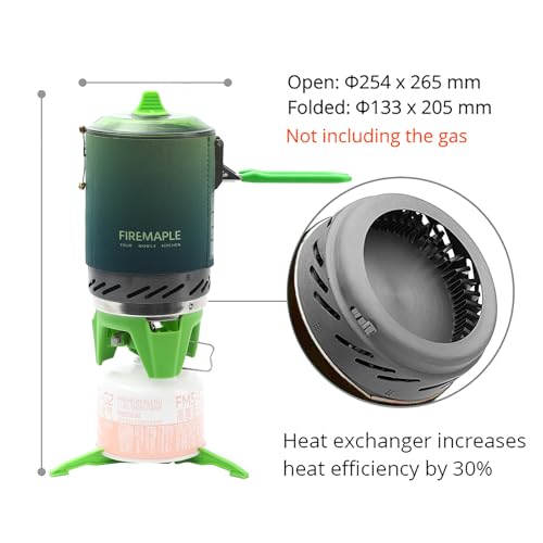 Fire-Maple Fixed Star X2 Backpacking Camping Stove System, Green Ombre - color: Gradient green