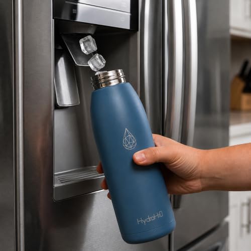 32oz Insulated Stainless Steel Water Bottle with Handle, Double Wall BPA-Free Metal Water Bottle, Leakproof, Keeps Cold 24H & Hot 12H, Ideal for Gym, Office, Hiking, Blue - color: Blue