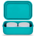 Leak Proof Travel Soap Case,Large Silicone Travel Soap Holder,Portable Soap Box with Drainage Layer,Bathroom Shatter Proof,Suitable for Travel, Bathroom, Camping, Gym(Green) - color: Green