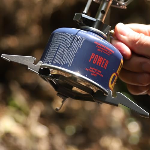 Fire-Maple ASH Gas Canister Stand Titanium Stabilizer for Camping Stove | Rock-solid Stability, Secure on Any Terrain, Fits Most Gas Canisters, Folds Tiny, 23g