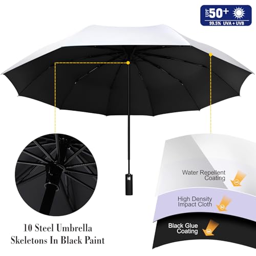 XLINGZA UPF 50+ Beach Umbrella with Adjustable Universal Clamp - style: Auto/L