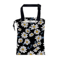 Car Trash Bag White Daisies Blue Flowers Leak-Proof Car Garbage Bag with Drawstring Foldable Canvas Trash Bin with Adjustable Buckle for Car Accessories, Travelling, Camping - color: White Daisies Blue Flowers