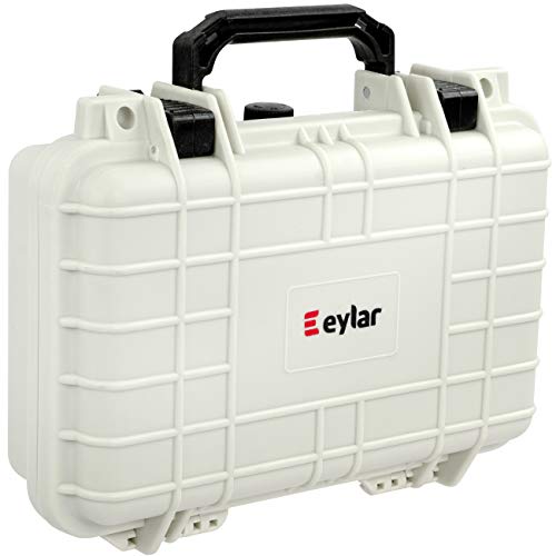 Eylar Protective Gear and Camera Hard Case Waterproof Dry Box with Foam 11.6 Inch 8.3 Inch 3.8 Inch (White) - color: White