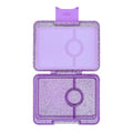 Yumbox Snack Box, 3 Compartments, Leakproof, Princess Purple | Glitter | Removable Compartment Tray | Easy-Open Single Latch | Lightweight & Compact | Perfect for Snacks & Sides - color: Princess Purple Glitter