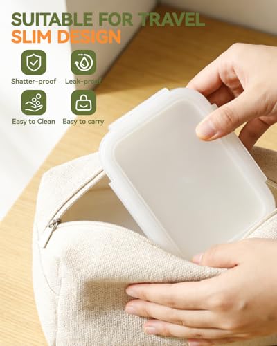 Compact Leakproof Silicone Travel Soap Case, Compressible Bar Soap Holder for Travel with Clear Design, Portable Soap Container for Gym, Camping & Home