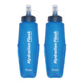 Running Water Bottle Handheld Plastic Flask Hydration Vest Packs Waist Belt Replacement for Runners Marathon Cycling Hiking - color: 03 Soft Flasks - Blue - 350ml/11.83oz - 2 Packs