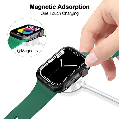 2026 Upgraded for Apple Watch Charger Magnetic USB C Fast Charging Cable | 2Pack Wireless iWatch Chager Cable Dual-Chip Compatible with Apple Watch Series Ultra/SE/11/10/9/8/7/6/5/4/3/2-3.3FT,White - color: White+White, size: 1.0M