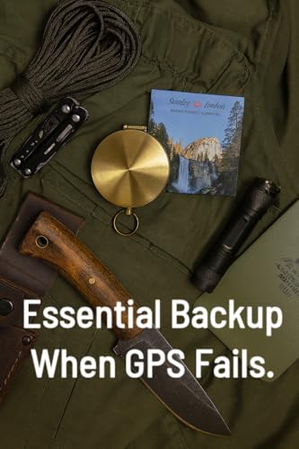 Glow in the Dark Brass Pocket Compass for Kids – Waterproof Navigation Tool for Camping, Hiking, Backpacking, Orienteering, Hunting, Survival Gear, Outdoor Safety & Adventure Gift